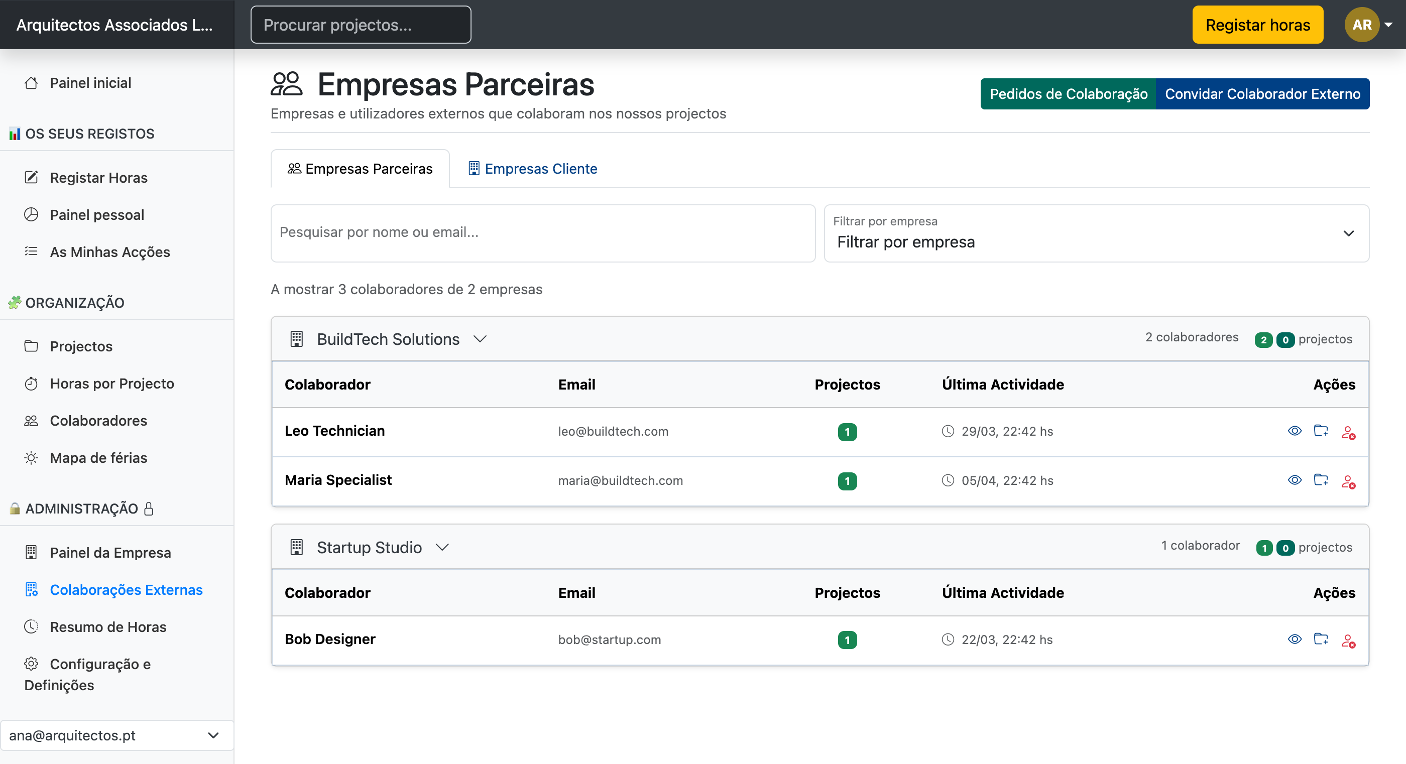 Colaboração entre Empresas