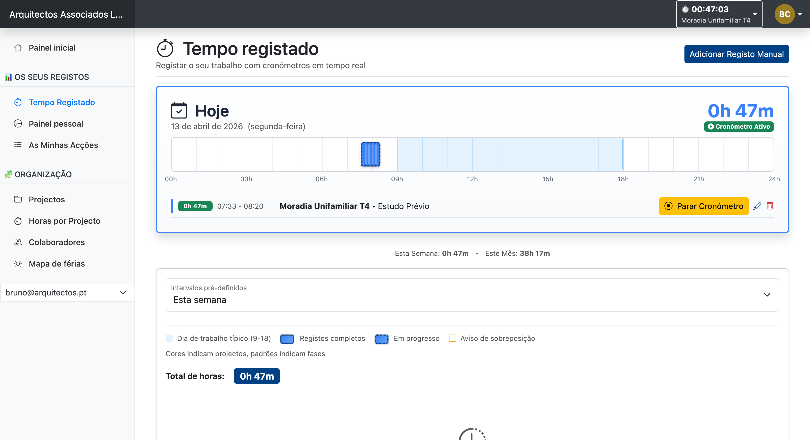 Temporizador em Tempo Real
